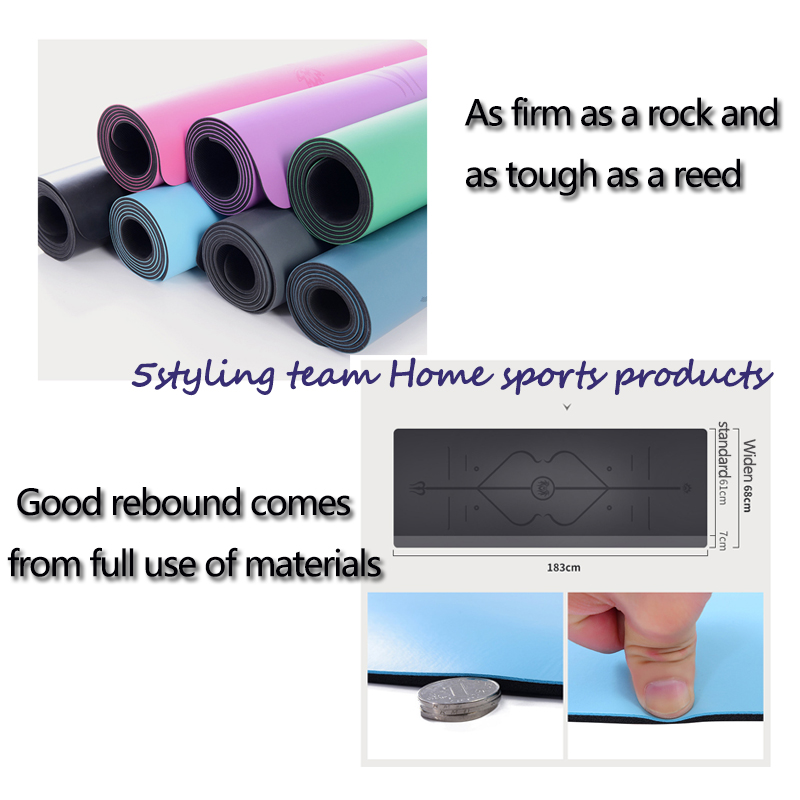 Pu Natural Guber Yoga Mat póz, verejték abszorpció és antigyerek, föld luxus lábtörlő, fitness mat férfi és női jóga terem