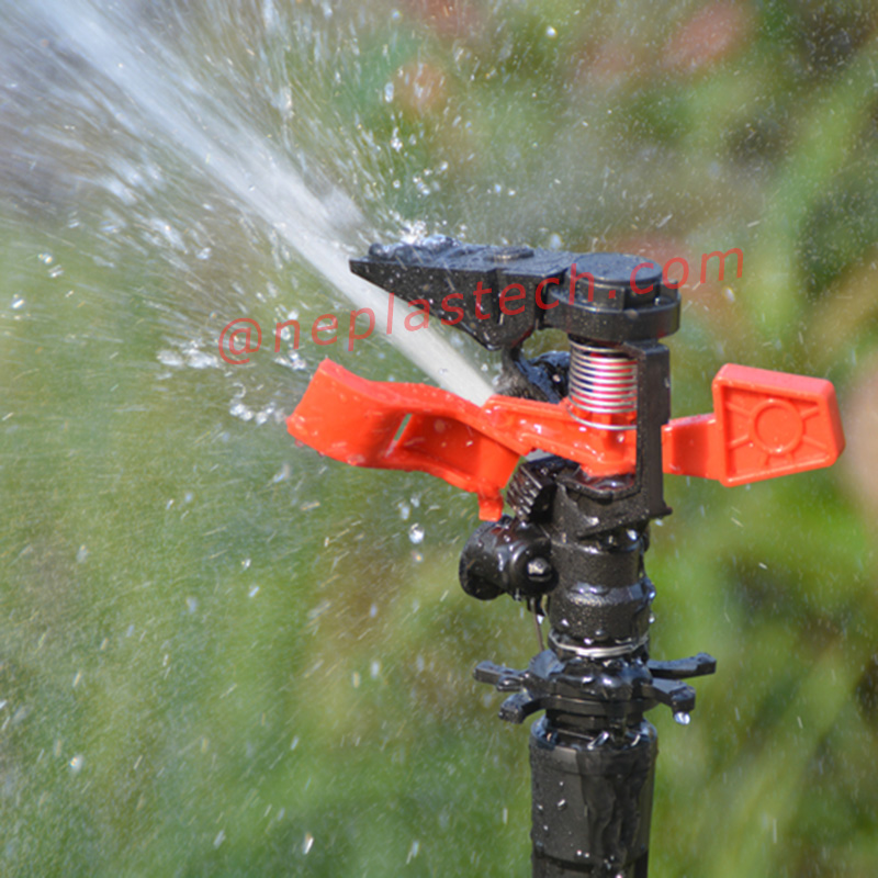 állítható távolság és permetezési szög szabályozható Műanyag Kerti gyep mezőgazdasági terület impulzusos sprinklerek