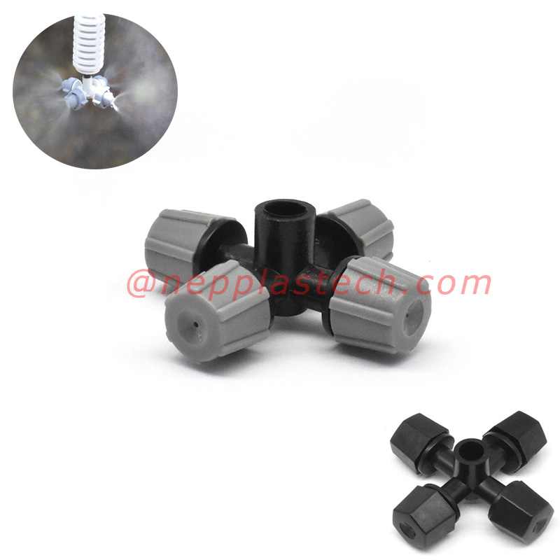 Keresztül atomizáló permetező üveghűtés és párásító ködök víztakarékos öntözés Mikro köd sprinkler