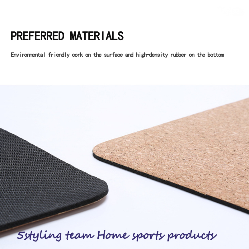 Nagykereskedelmi testreszabott parafa jógaszőnyeg csúszásmentes nyomtatás környezetvédelmi parafa Természetes gumi jógaszőnyeg személyre szabott testreszabás