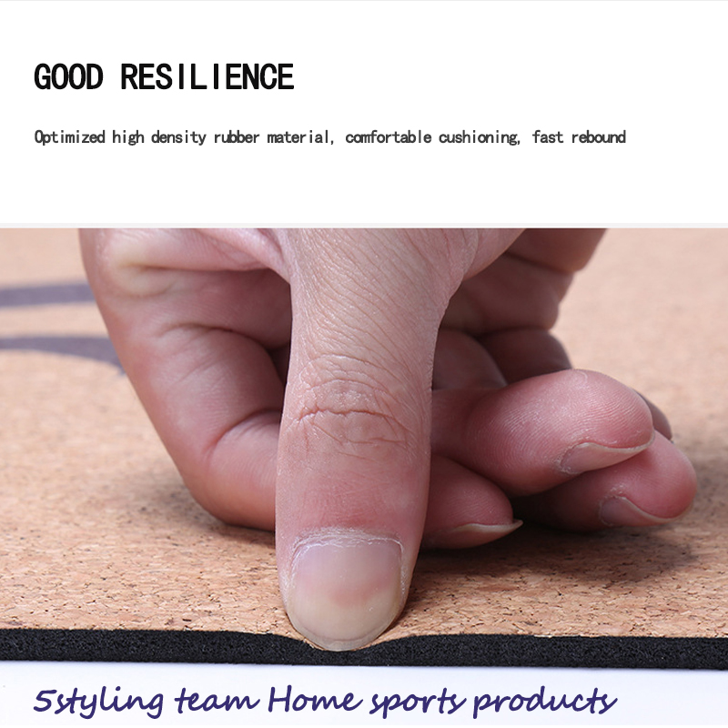 Nagykereskedelmi testreszabott parafa jógaszőnyeg csúszásmentes nyomtatás környezetvédelmi parafa Természetes gumi jógaszőnyeg személyre szabott testreszabás