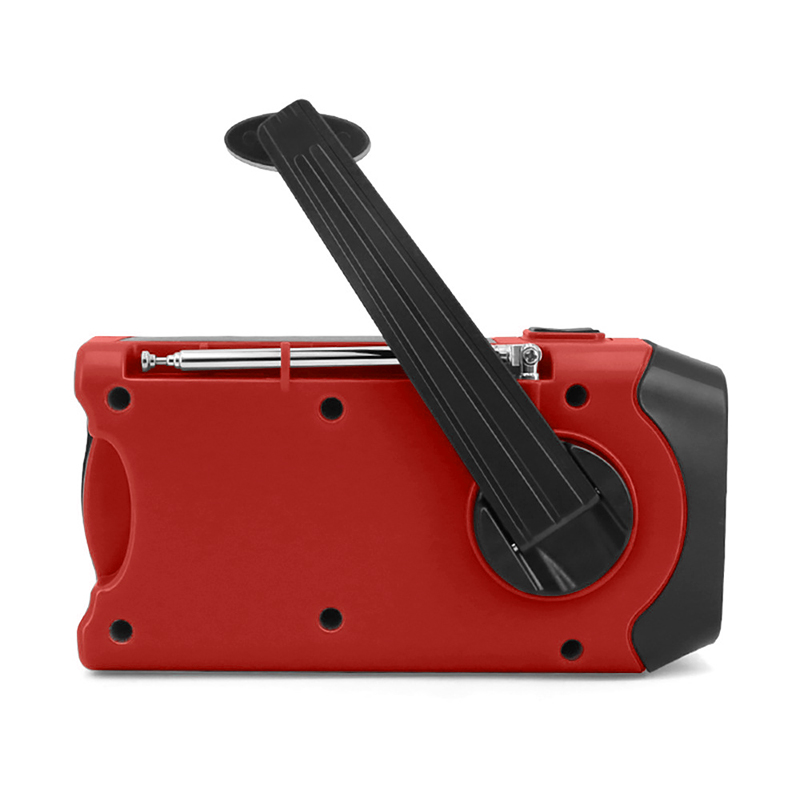 Vészhelyzeti napelemes időjárású rádió AM \/ FM \/ WB NOAA kézi hajtókaros rádió LED zseblámpával, hordozható 2000mAh mobiltelefon-töltő Power Bank SOS riasztással