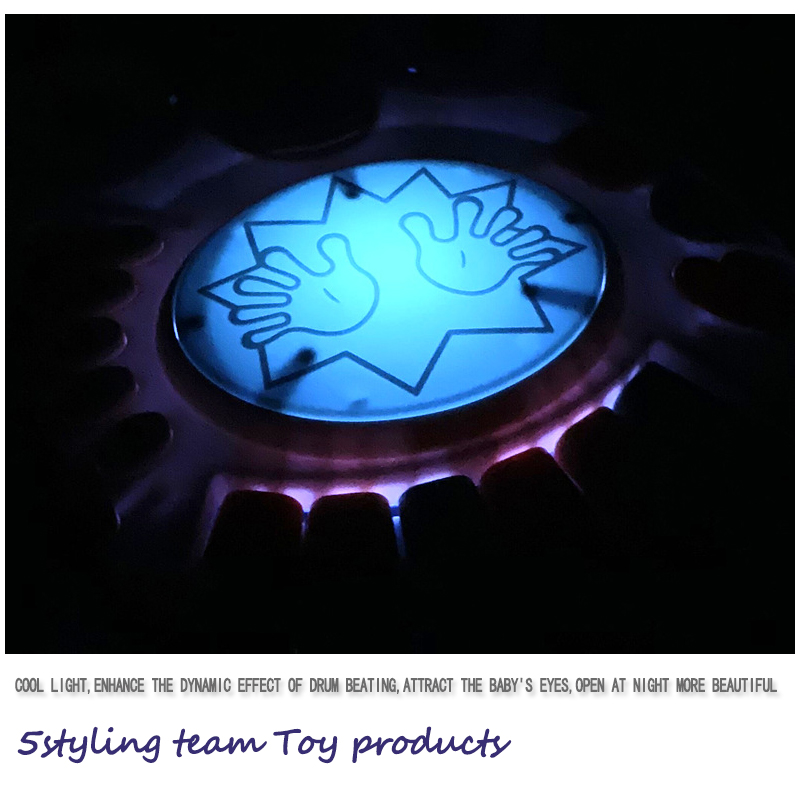 Gyerekzene, világítás, tapéta, elektronikus orgona, telefon, dob, gyermekdall, oktatási érzék, gyermekek korai nevelési játékai