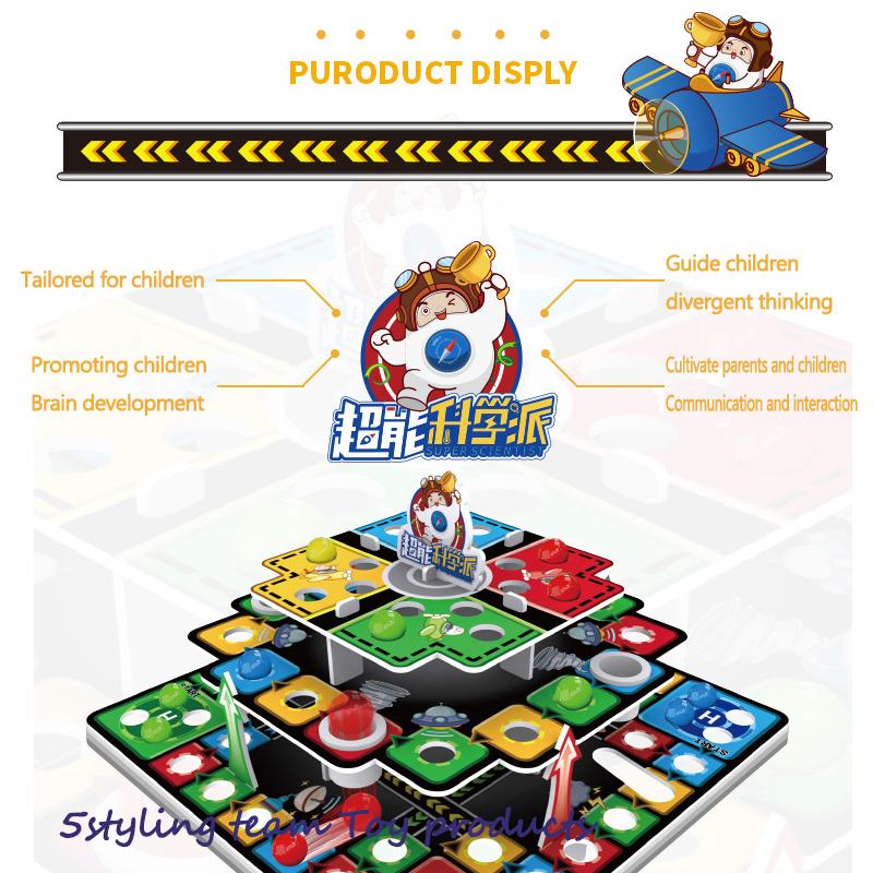 Gyerek puzzle 3D háromdimenziós repülő sakk asztali játék játék-összeszerelés kígyó létra 3-rétegű tábla és sakkjátékok forgalmazása