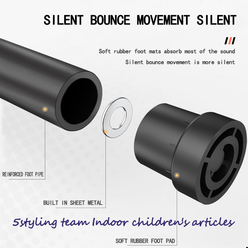 Kereskedelmi hatszögletű felnőtt fitnesz trambulin gyermek fedett és kültéri csendes, rugalmas kötélből készült trambulin korláttal