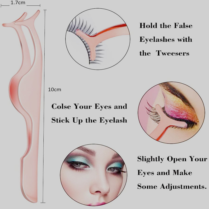 4db-os rozsdamentes acélból készült ruha arany szemöldök olló csipesz szempilla felhordó eszköz ferde tipp haj csipesz Smink használata szerszámkészlet