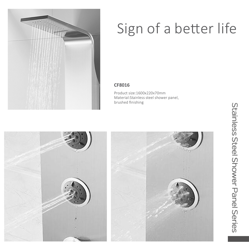 Stainless Steel zuhanyzó panel CF8016