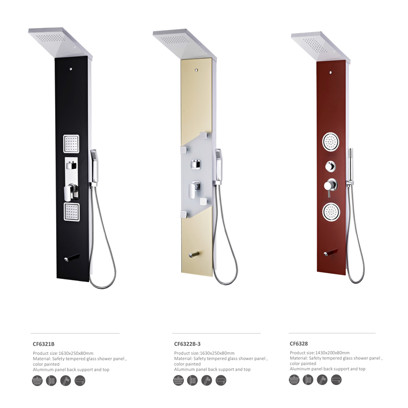 Biztonsági edzett üveg zuhanypanel CF6322B