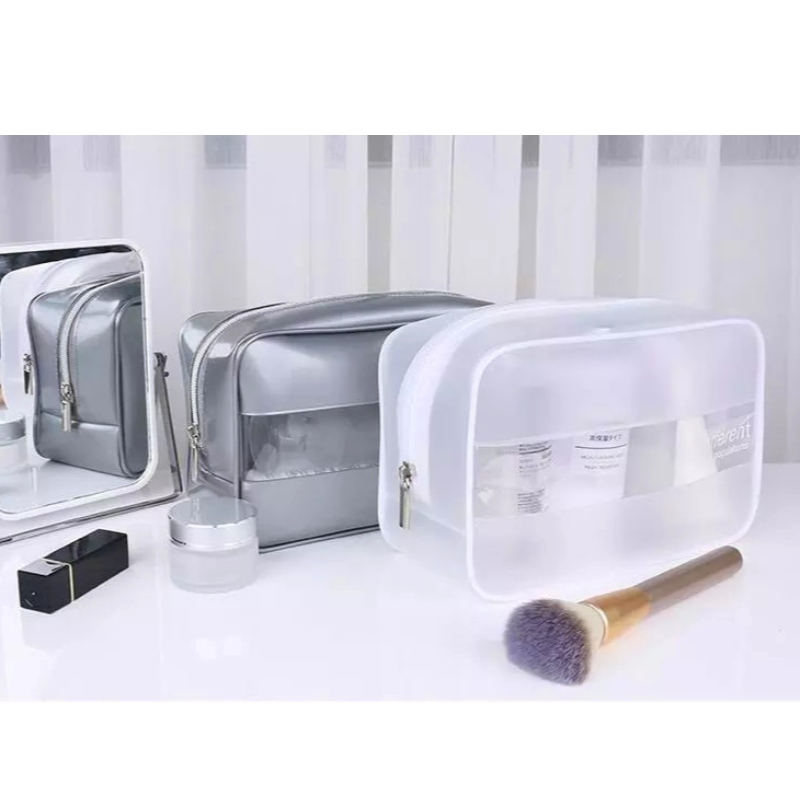 Átlátszó hordozható varrás smink Nagykereskedelem PVC kozmetikai táska, kozmetikai smink táska, egyedi kozmetikai táskák smink
