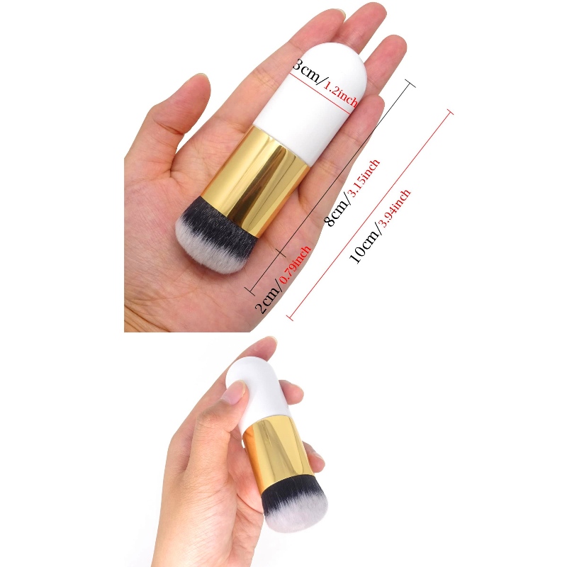 BEULUXUR 2PCS Portable Big Round Head Smoke Smoker SzépségBrüsszel Alapítvány Blush Brush Face Powder Brüsszel BB Cream Brush for Daily Use or Travel