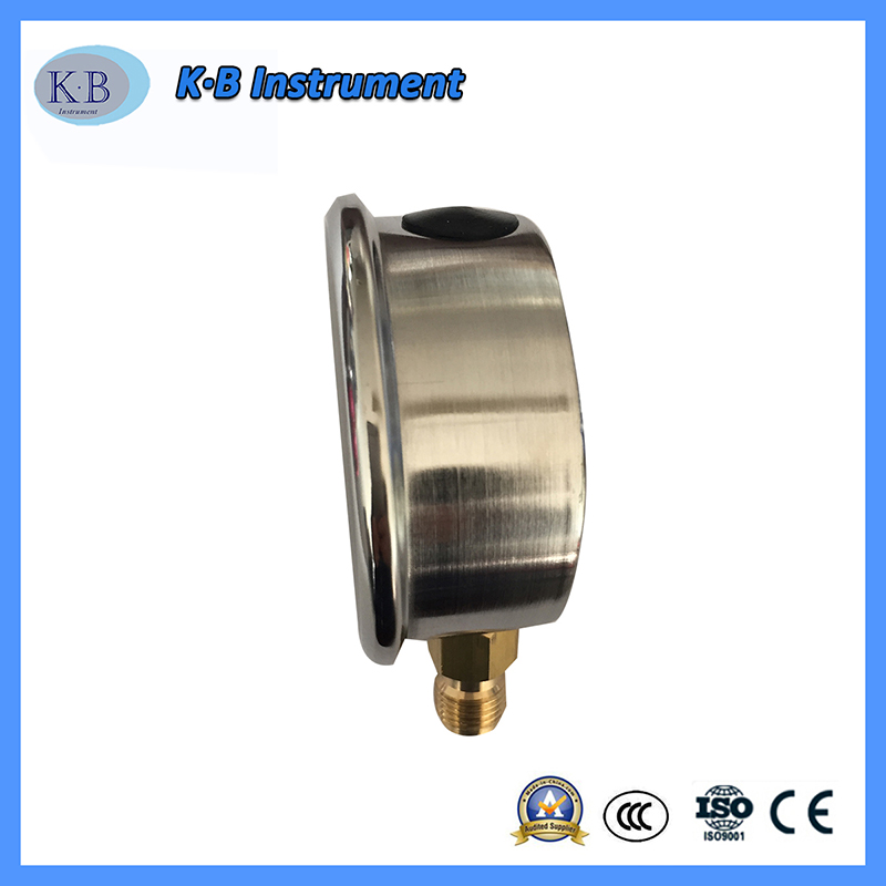 Rozsdamentes acél folyadékkal töltött sárgaréz mozgás OEM logó nyomásmérő manométer