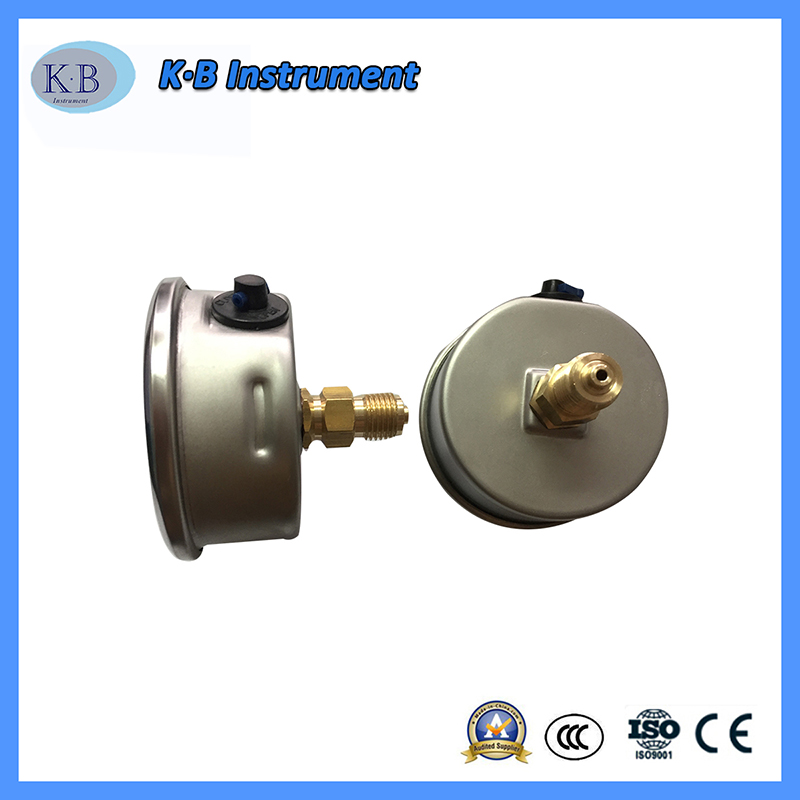 Rozsdamentes acél folyadékkal töltött sárgaréz mozgás OEM logó nyomásmérő manométer