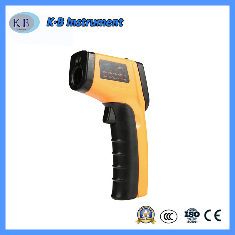 Nem kontakt ipari digitális hőmérséklet-mérő eszköz Lézer LCD kijelző Digitális hőmérő GM320 infravörös hőmérő