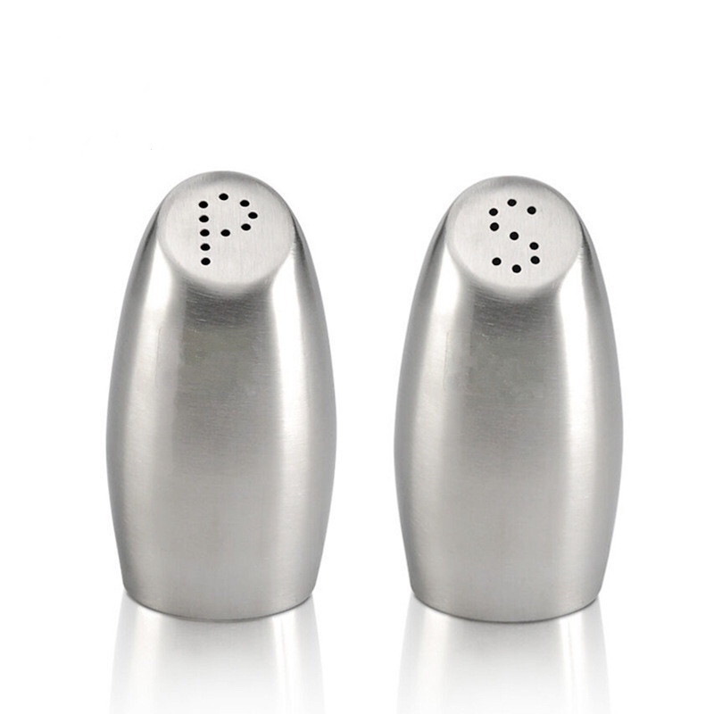 tartó 3 darabkészlet rozsdamentes acél por adagolókkal, palackos sóval és borssal való ízesítőkészlet