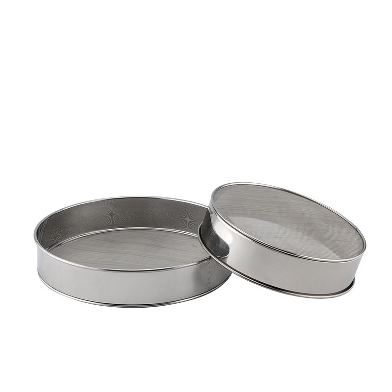 4-es méretű sütőszerszám liszt szitáló rozsdamentes acéllisztes szűrő