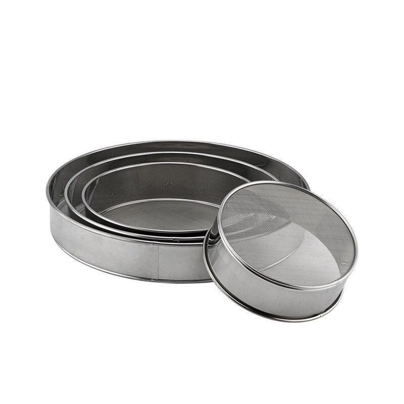 4-es méretű sütőszerszám liszt szitáló rozsdamentes acéllisztes szűrő