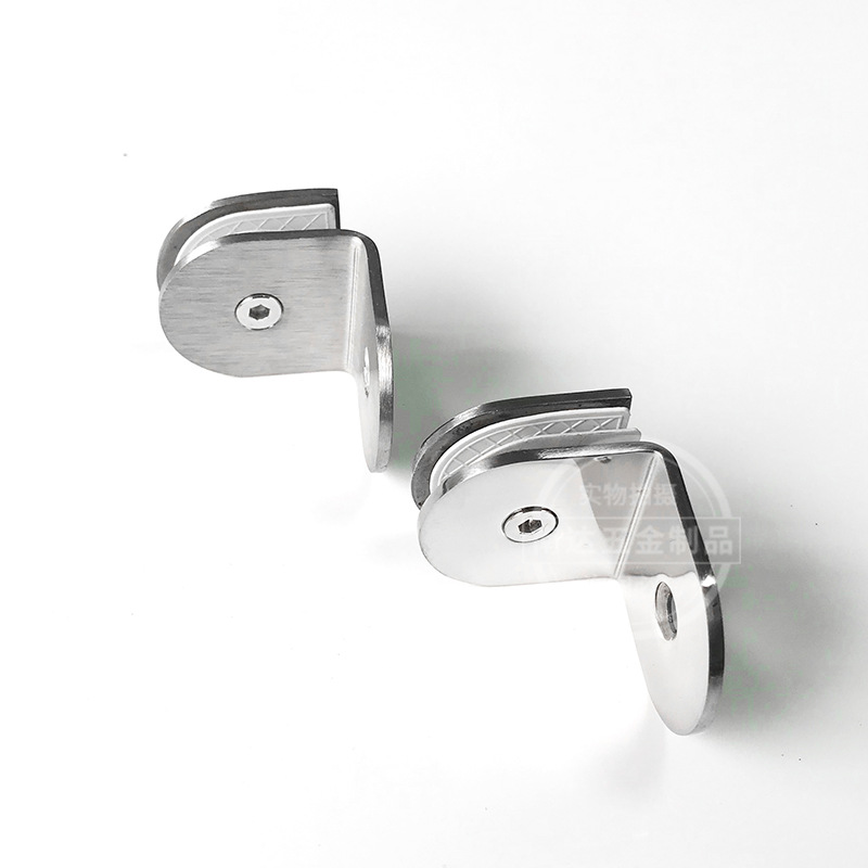 Gyári közvetlen értékesítés rozsdamentes acélból készült rögzített klipüveg partíciókód sarokkód fali klip 90 fokos egyoldalú klip