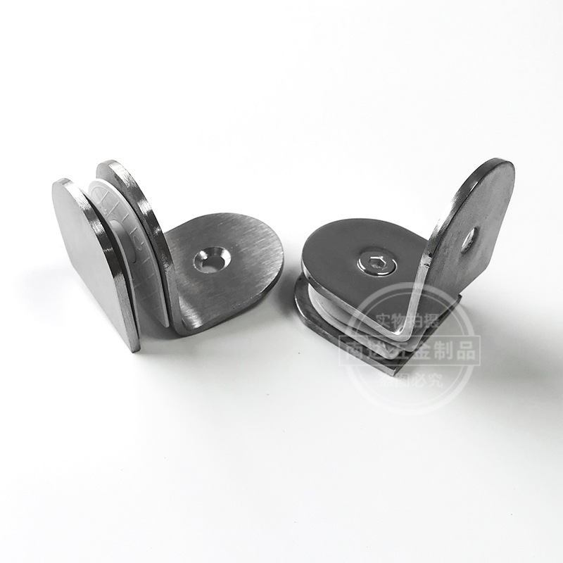 Gyári közvetlen értékesítés rozsdamentes acélból készült rögzített klipüveg partíciókód sarokkód fali klip 90 fokos egyoldalú klip