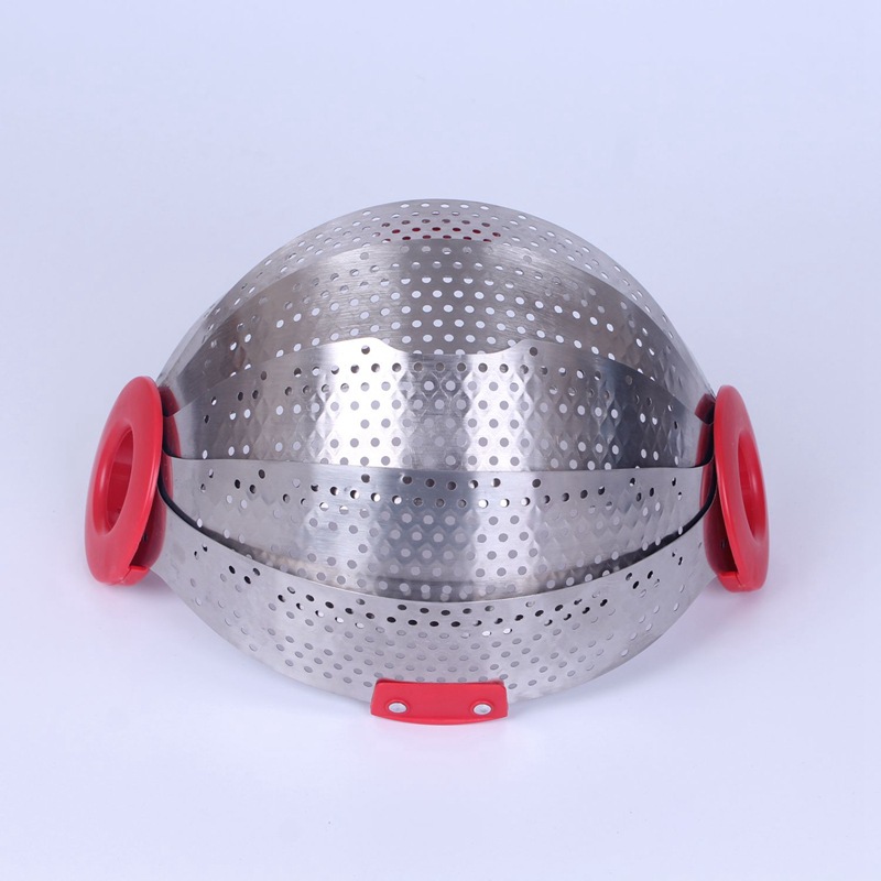 Kiváló minőségű új rozsdamentes acélból összecsukható drainer élelmiszer-olaj vízszűrő