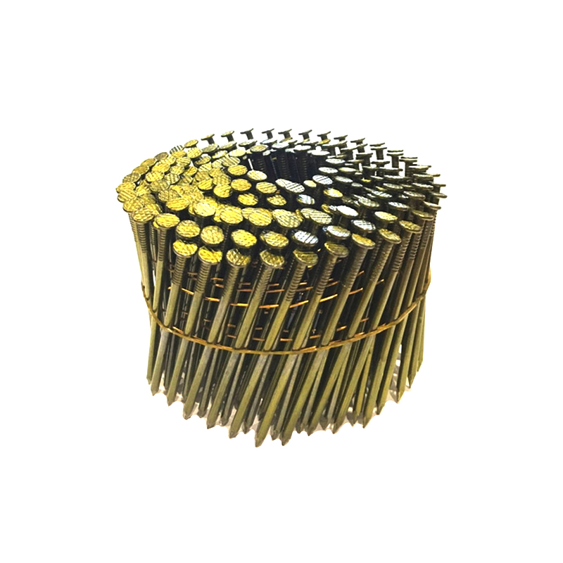 Rozsdamentes acélból készült, 15 fokos drótlap raklap, Bright Coil Nails csavar az építéshez