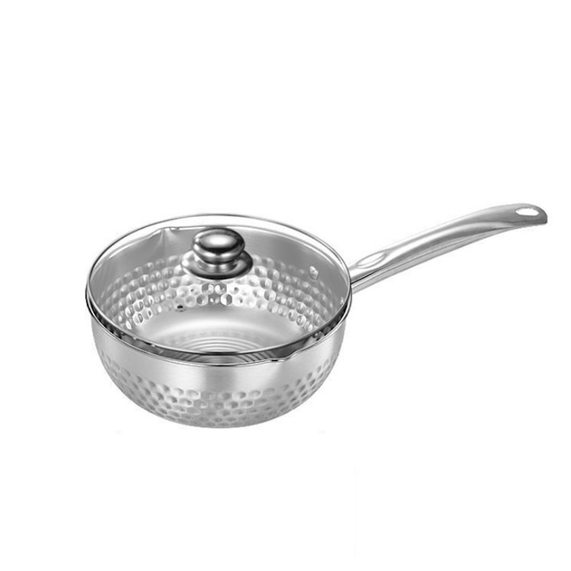 Japán hócserép, rozsdamentes acélból készült pöttyös tejkanna