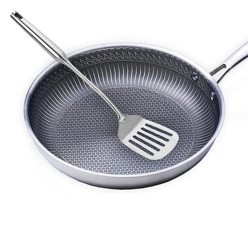 KÉT SIDE FULL SCREEEN STANLES STEL WOK