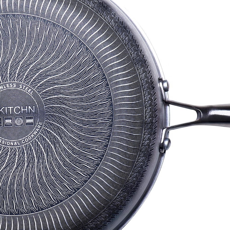 KÉT SIDE FULL SCREEEN STANLES STEL WOK