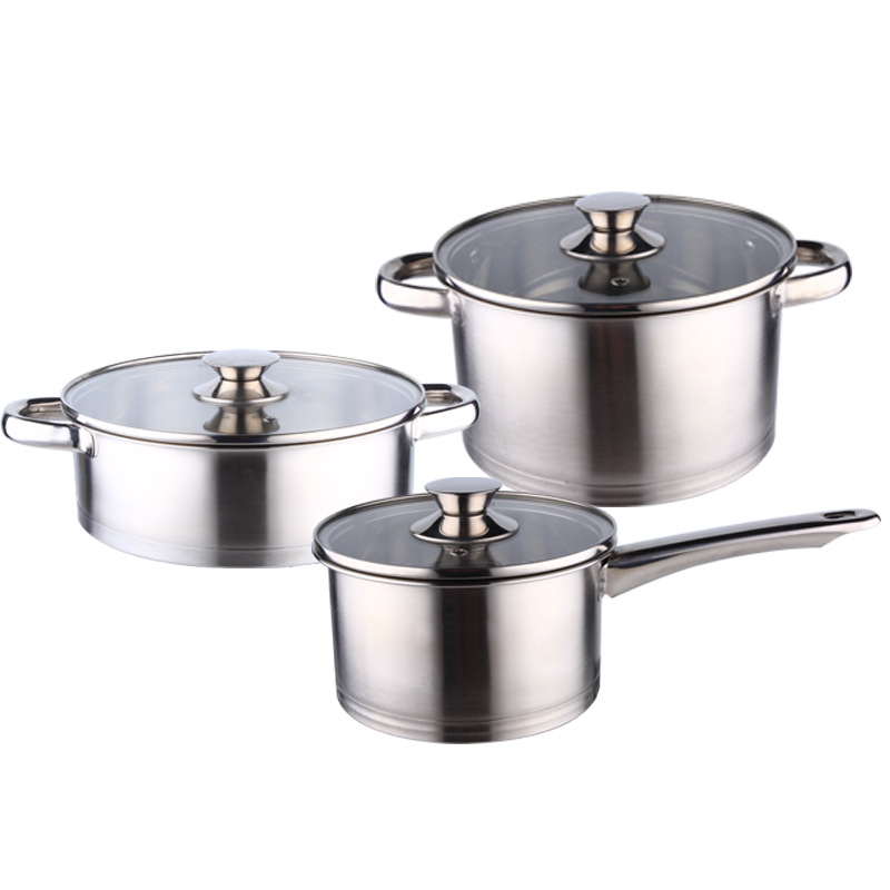rozsdamentes acél casserole set, 3pcs, 5 pcs készlet