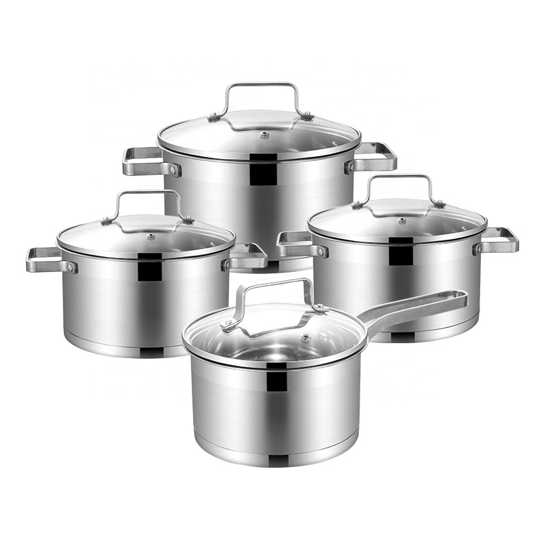 rozsdamentes acél casserole set, 3pcs, 5 pcs készlet