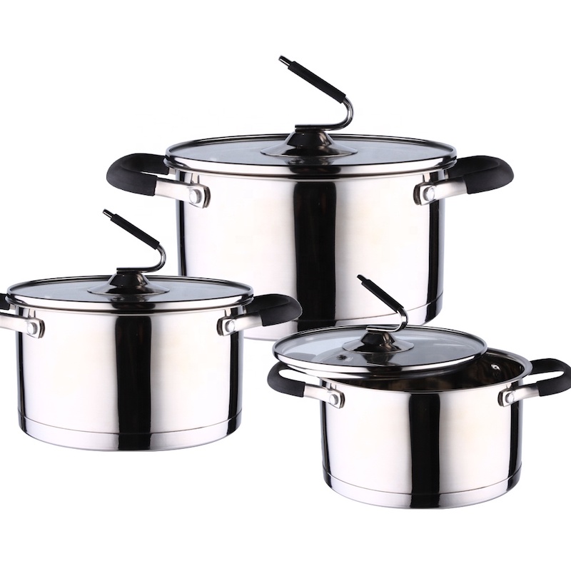 casserole set, 3pcs set, 5 pcs készlet rozsdamentes acélból