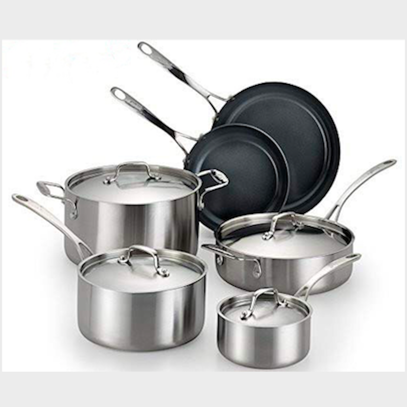 rozsdamentes acél konyhaeszköz készlet