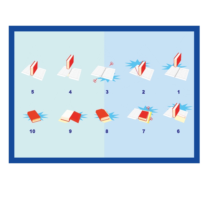 50*30cm Fordított Könyvborítás