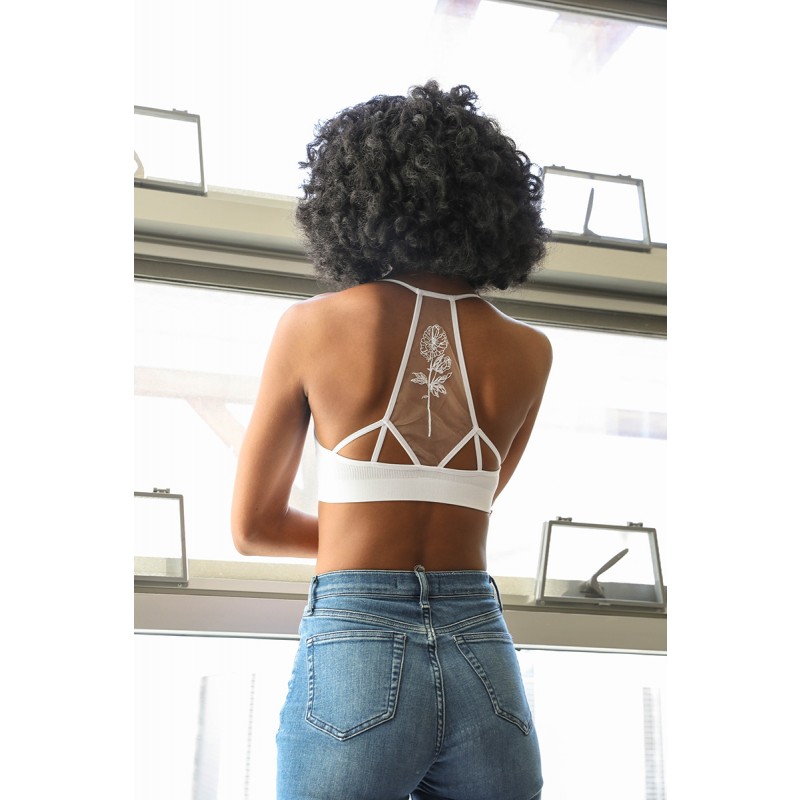 GA-5543 Virág Bloom Tattoo Mesh Bralette