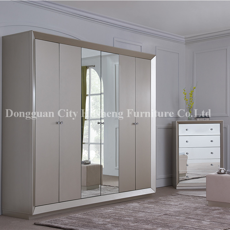 High Quality Mordern Fashion Style King Size Luxury Bed Grey Bedroom Bútor