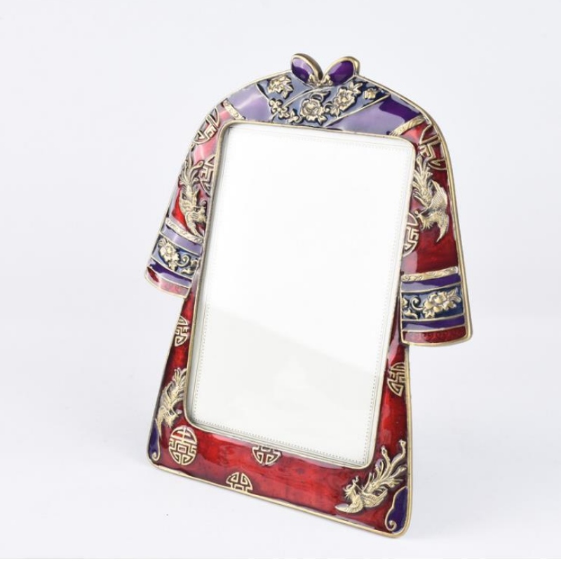 Fém képkeret kreatív képkeret díszítés asztalhoz egyedi zománcszín klasszikus stúdió képkeret táblázat Külföldi kereskedelem