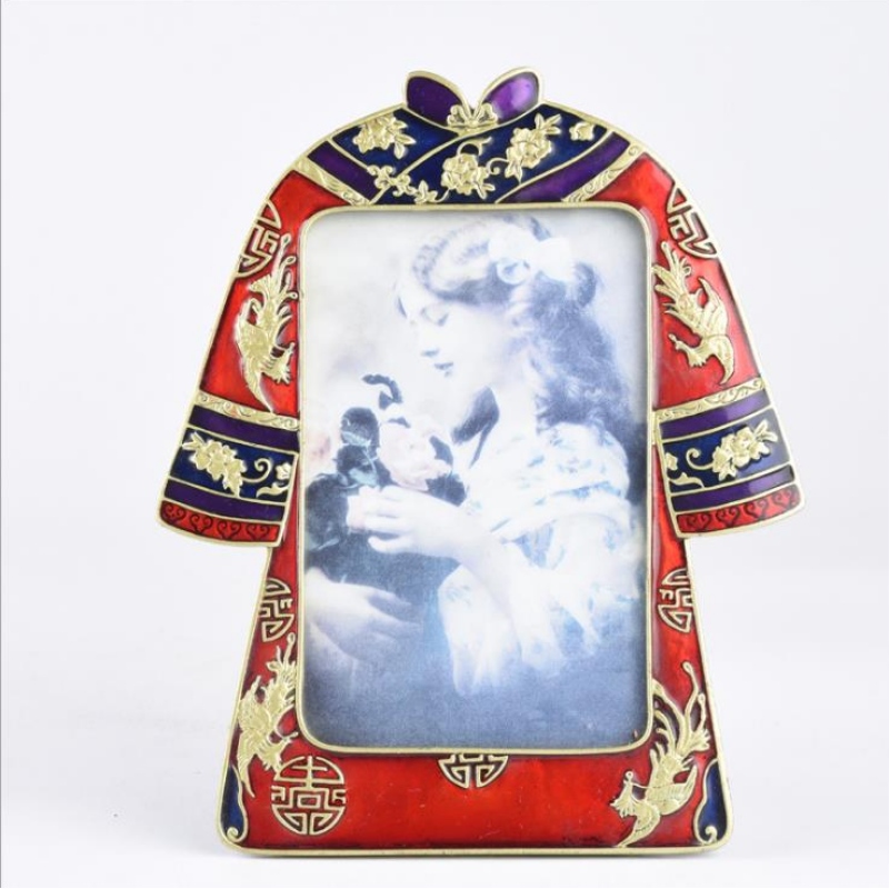 Fém képkeret kreatív képkeret díszítés asztalhoz egyedi zománcszín klasszikus stúdió képkeret táblázat Külföldi kereskedelem