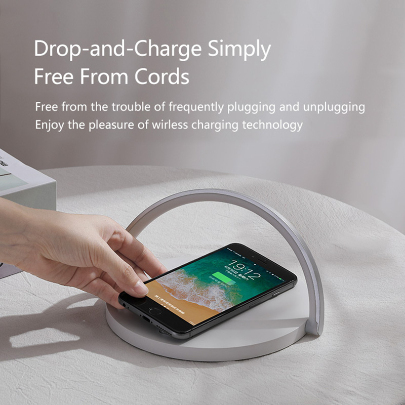 S21 LED lámpa mobiltelefontartó vezeték nélküli töltő