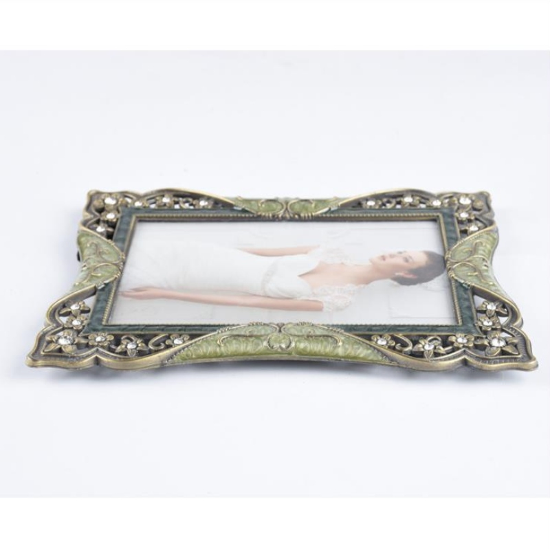 Vintage European esküvői ruha Kreatíva fotókeret fém zománc fotókeret esküvői képkeret keret beállítás