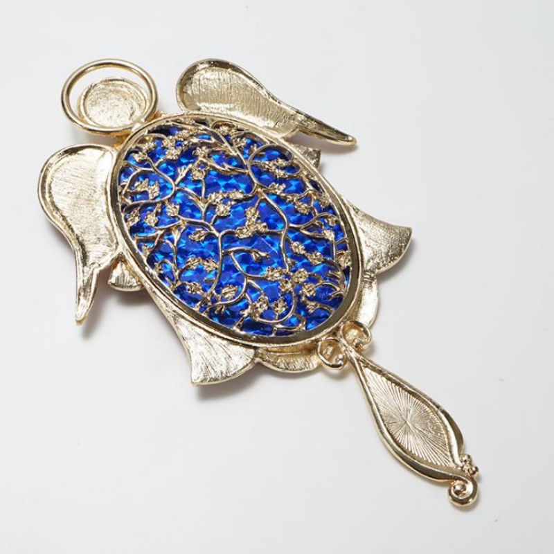 Kézikötő új hordozható összecsukható tükör ajándék kis tükör fém festés kezelőtükör