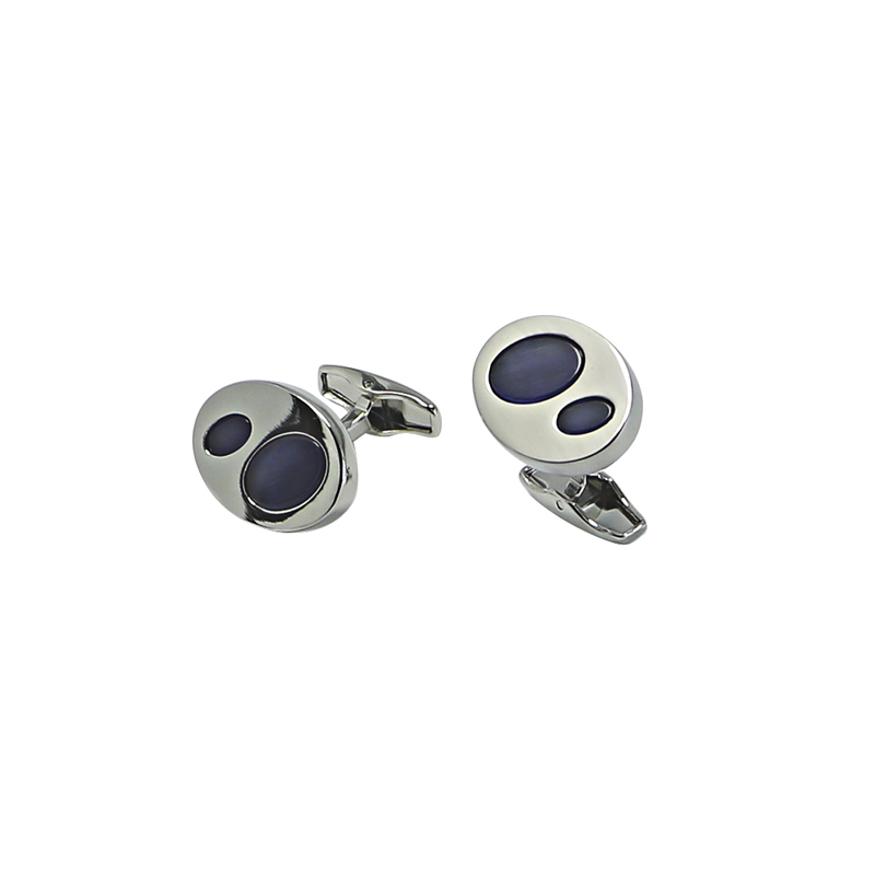 Blue Cat\\'s Eye Ovális Novelty Cuff Links