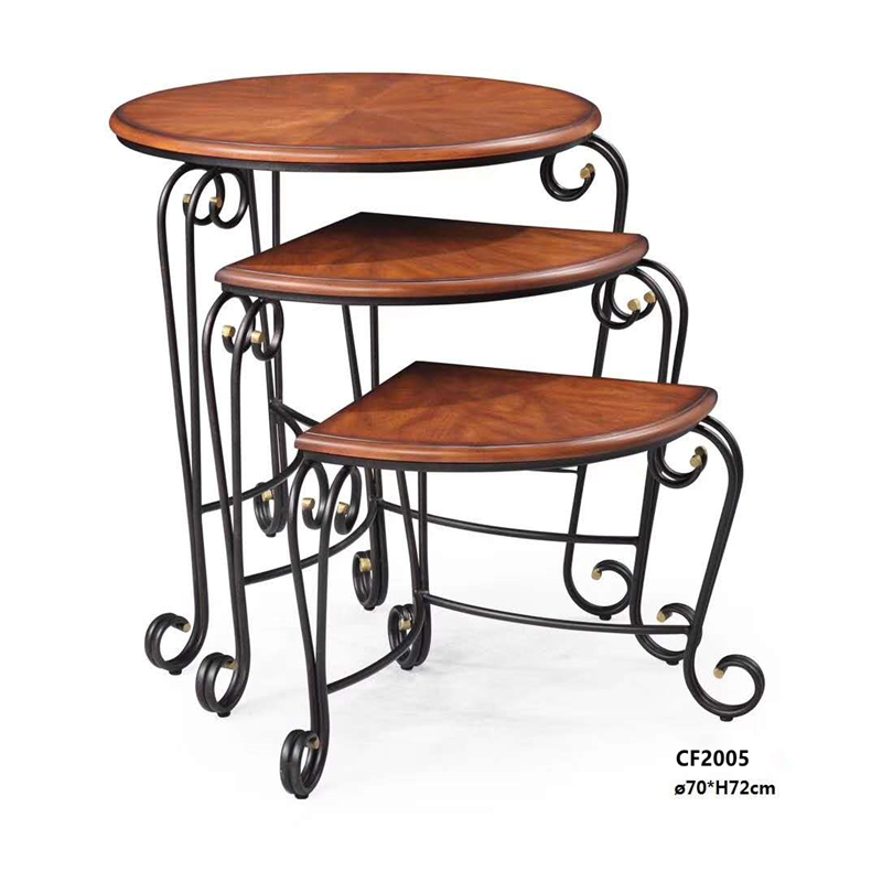 Rozsdamentes acél oldalsó asztal, kovácsoltvas oldalsó asztal Szállodai bútorok Hotel-kellékek