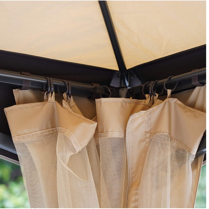 Double Ruf Outdoor with Soft Top Gazebo Cannopy