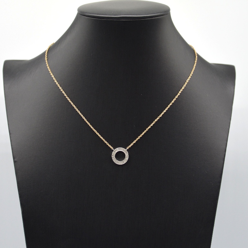 Rozsdamentes acél kör alakú pálcika medál nyaklánc rfbnck1089