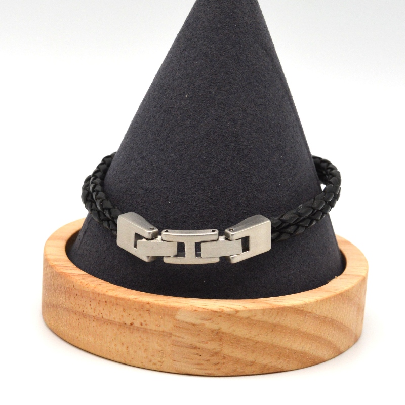 Rozsdamentes acél tartozékok bőrkarkötő rfbbg1223