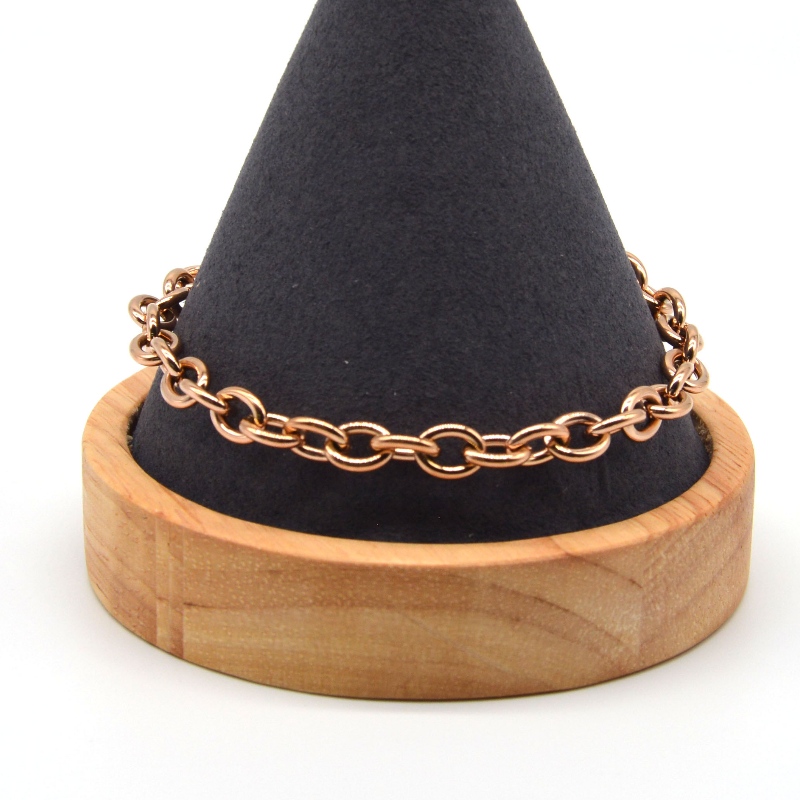 Rozsdamentes acél szív alakú medál lánc karkötő rfbbg0069