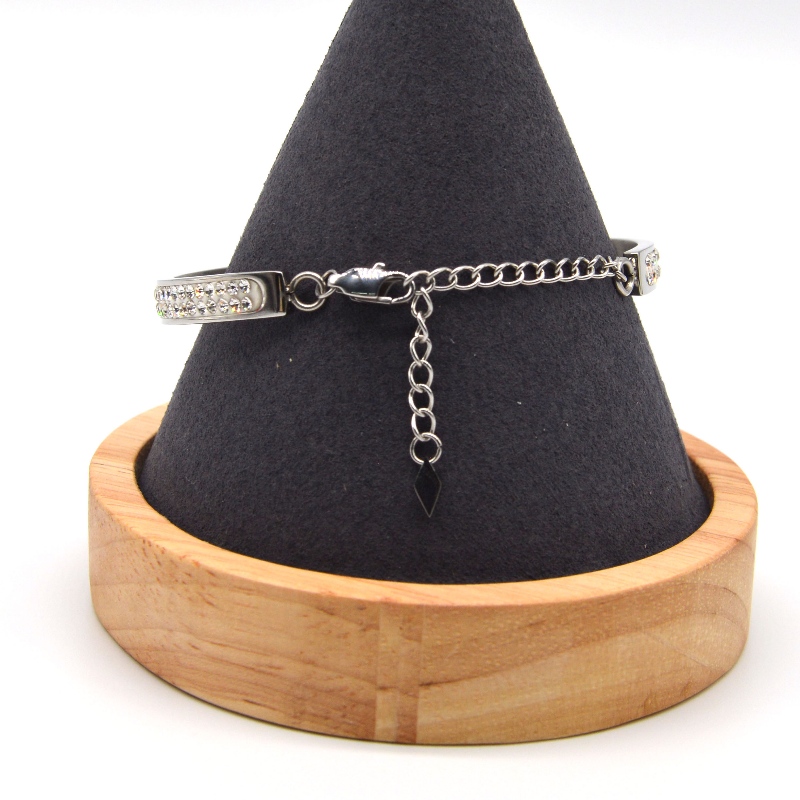 Rozsdamentes acél kő Bangle rfbbg0075