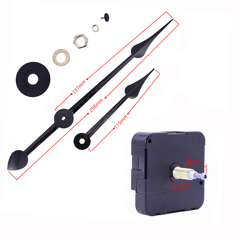 HR1688 23 mm-es kvarc fekete óra mozgás és nagy óra kezek