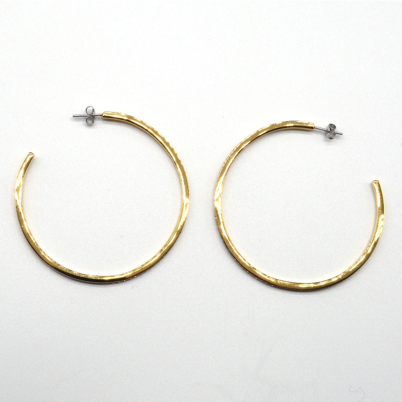 Rozsdamentes acél C típusú ragadós kő Earnring rfbear1188