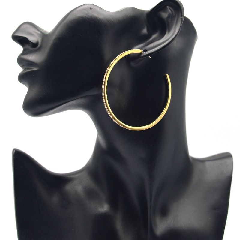 Rozsdamentes acél C típusú ragadós kő Earnring rfbear1188