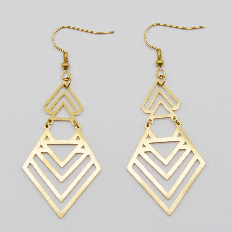 Rozsdamentes acél üreges fülbevalók és fülbevalók rfbear1555